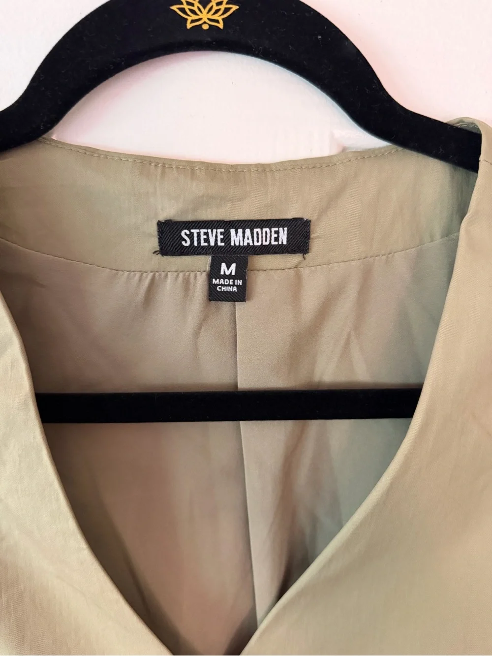 Steve Madden Olive Sleeveless V-Neck Vest